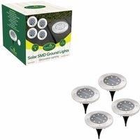 Stainless Steel Solar Powered Garden Ground Lights / 2 Colours, 2 Pack Sizes