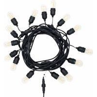 Garden String Lights / 15m  Length / Connectable Festoon Lights / 15 LED Bulbs