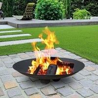 GardenKraft Round Iron Fire PIts / Garden & Patio Heater / 2 Unique Base Styles