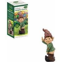 GardenKraft Naughty Gnome Garden Statue / Funny, Cheeky Garden & Patio Ornament