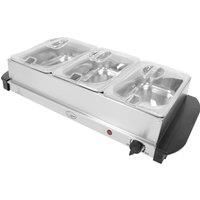 Quest 16520 Compact 200W Buffet Server and Warming Plate  Silver