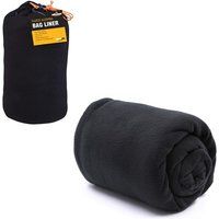 Milestone Camping 26020 Fleece Sleeping Bag Liner-Black, L220 x W85cm