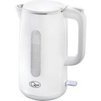 Quest 1.5L Fast Boil Double Walled Kettles / 3000W / Stainless Steel Inner / 2 Colours / Cord Storage and Spout Filter (White)