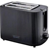 Quest 2 Slice Toasters/Modern Grooved Design / 7 Browning Levels/Reheat & Defrost/Crumb Tray & Cord Storage / 930W (Black)