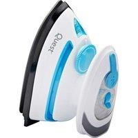Quest Mini Travel Iron/Steam Travel Iron with Temperature Control/Non-Stick Soleplate / 30ml Water Tank/Measuring Cup Included / 408W Power