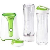 Quest Nutri-Q Personal Blender 600ml | One Touch Button | Slimline, Portable and Compact | Stainless Steel Blades (Green & White)