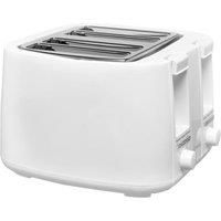 Quest 4 Slice Toaster with Wide Slots / 7 Browning Levels/Reheat & Defrost/Crumb Tray & Cord Storage / 1500W (White)