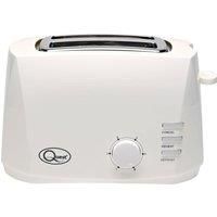 Quest 2 Slice Toasters with Extra Wide Slots / 6 Browning Levels/Reheat & Defrost/Crumb Tray & Cord Storage / 800W (White)