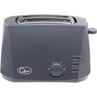 Quest 2 Slice Toasters with Extra Wide Slots / 6 Browning Levels/Reheat & Defrost/Crumb Tray & Cord Storage / 800W (Grey)