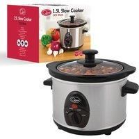Quest 35260 1.5L 120W Stainless Steel Slow Cooker - Silver