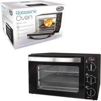 Quest 35399 Mini Oven with Rotisserie 20 Litre 1500 Watt Stainless Steel