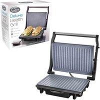 Quest 35609 Deluxe Health Grill and Panini Press | Non-Stick Marble Coating | Cool Touch Handle | Automatic Temperature Control