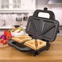 Quest 900W Stainless Steel Non- Stick Black Deep Fill Sandwich Toaster 6309