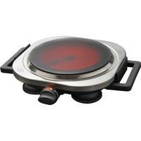 Quest Ceramic Infrared Single Hot Plate / Adjustable Temperature Control From 100£ To 600£ / 1200W / Rapid Heat Up / Lightweight & Portable / Great For Use At Campsites, Caravans & Bedsits