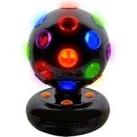 Global Gizmos 45860 5” Rotating LED Disco Ball/Battery Operated/Multi-Coloured Lights/Great for Parties/Black