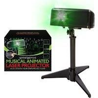 Christmas Workshop Musical Animated Laser Light with LCD Touch Pane - Black