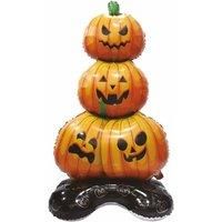 Global Gizmos Halloween Pumpkin Foil Balloon, Orange