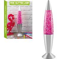 16'' Glitter Lava Lamp Pink Relaxing Light Motion XMAS Gift Gizmos 48620