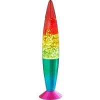 Global Gizmos 48639 16" Rainbow Glitter Lamp/Retro Nostalgia/Relaxing Mood Light/Decorative Illumination