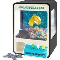 Global Gizmos 50189 Candy Grabber/Claw Machine Arcade Game for Kids/Joystick Controls/Coins Included/Battery or USB Powered/Black Colour