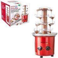GLOBAL GIZMOS 50999 Chocolate Fountain - Red