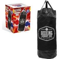 Global Gizmos 55709 Boxing Laundry Bag | Hanging Hooks | 60L Capacity | Strong and Durable | Folds for Storing