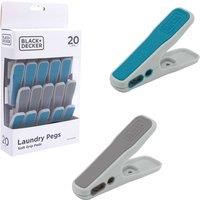 BLACK+DECKER 20pk Laundry Pegs / 2 Colours / Indoor Or Outdoor Use