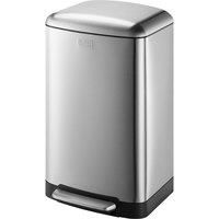 BLACK+DECKER BXBN0001GB 30L Pedal Bin with Soft Close Lid, Stainless Steel, 61.5cm x 35cm x 34cm, Cool Grey