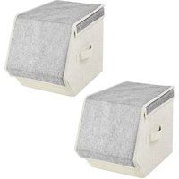 Anika 2pk Small Magnetic Storage Box - Grey