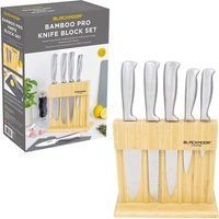 Blackmoor 69089 5-Piece Knife Set with Wooden Stand/Stainless Steel Knives with Ergonomic Handles/Edge Retention Functionality/Modern & Stylish Kitchen Accessories
