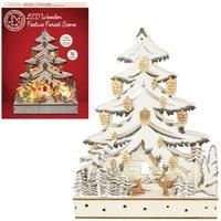 CHRISTMAS WORKSHOP LED WOODEN FESTIVE FOREST SCENE 70209