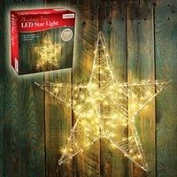 The Christmas Workshop 70389 3D Metal Star 200 Warm White LED Lights |Indoor Christmas Decorations | Bright Illumination | 50cm x 50cm x 8cm