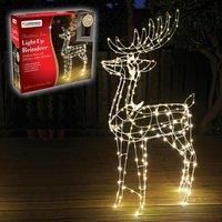 The Christmas Workshop 70409 Light-Up Reindeer | Outdoor Christmas Lights | Wireframe Figure with 250 Warm White LED Lights | Mains Operated | 115cm x 60cm x 20cm