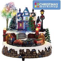 The Christmas Workshop 70840 Animated Musical Village Plays 8 Different Classic