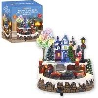 The Christmas Workshop 70840 Animated Musical Village Plays 8 Different Classic