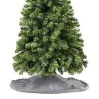 The Christmas Workshop Faux Fur Tree Skirts/Two Festive Colours/Short and Long Length Plush Finish / 100cm Diameter (Short Pile Height, Grey)