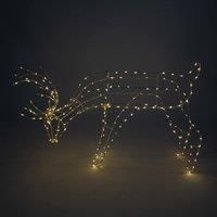 Christmas Reindeer Outdoor Garden Xmas Decoration Light Up Deer Warm LED Lights