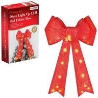 THE CHRISTMAS WORKSHOP 71649 50CM RED FABRIC WITH 25 WARM WHITE LEDS