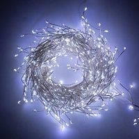 The Christmas Workshop Micro LED Cluster String Lights/Indoor & Outdoor Fairy Lights/Mains Operated with Timer/Christmas, Weddings, Birthdays (480 Lights, Silver)