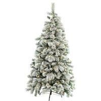 Christmas Workshop 6ft Pre-Lit Deluxe Snowy Wild Canadian Tree