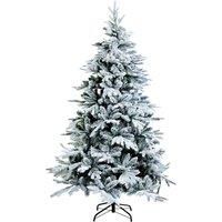 The Christmas Workshop 72059 6FT Classic Deluxe Snowy Tree / Hinged Construction with Metal Stand / Easy to Assemble / Luxury Realistic Artificial Christmas Tree