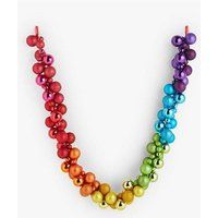 The Christmas Workshop 72889 1.8m Rainbow Bauble Garland/Bright, Fun and Colourful Shatterproof Plastic Decoration/Celebrate Christmas, Parties, Anniversaries/Indoor or Outdoor