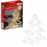 LED Acrylic Lights Christmas Tree Design Xmas Décor Warm White IP44 Splashproof