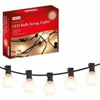 The Christmas Workshop 73709 LED Globe String Lights / 25 x Outdoor Christmas Lights / IP44 Waterproof/Connectable Design/Warm White Light Colour