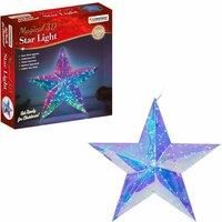 The Christmas Workshop 3D Iridescent Star Light / 35cm Diameter, Battery Powered
