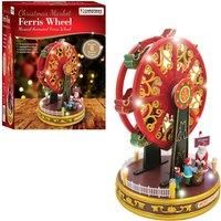 The Christmas Workshop 81300 Revolving Musical Ferris Wheel / Light Up Christmas Decoration / 10 x Multi-Coloured LED Lights / Plays 8 Different Classic Christmas Songs / 27cm x 19cm