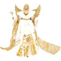 Christmas Workshop 12" Gold & Cream Tree Top Angel