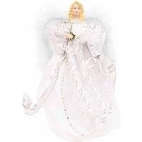 Christmas Workshop 12" White & Silver Tree Top Angel