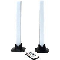Global Gizmos 84509 Set of 2 LED Light Bars/Colour-Changing Backlights for TVs, PCs, Gaming & More/Music Sync Function/Remote Control Included