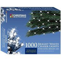 Christmas Workshop White Ultra Bright LED String Chaser Lights - 1000 LED